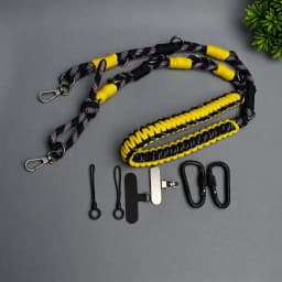 Outdoor Multi-purpose Adjustable Replacement Bag Strap Hand-braided Paracord Camera Phone Crossbody Lanyard Decorative Chain