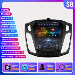 9.7"Carplay Android 13 Autoradio for Ford Focus 3 MK 3 2011-2019 Auto Multimedia player car intelligent systems radio GPS Stereo