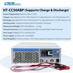 Heltec 5-120V 1-50A Discharge Battery Electronic Load/Capacity Tester for Lead-acid/NiMH/LiFePO4/NCM Batteries Electronic Tools