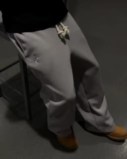 American Retro Double Layer Sweatpants Y2K Pants Mens Womens Solid Color Letter Graphic Embroidered Casual Baggy Sweatpants