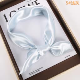 Solid-color Square Scarf single-color Imitation Silk Small Square Plain Glossy Satin Color Tween Performance Silk Scarf SJ19