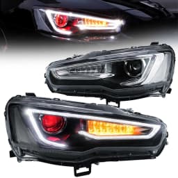 VLAND Headlight Assembly FOR MITSUBISHI LANCER 2008-2017 LED Headlights LED Running Light