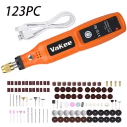 Vakee 16000RPM Rotary Tool, 3.7V USB Rechargeable Mini Grinder Pen, Portable Electric Tool for DIY Craft, Jewelry Makin