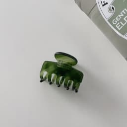 High-quality green twill acetate grab clip gentle back of the head shark clip bath clip hairpin headwear