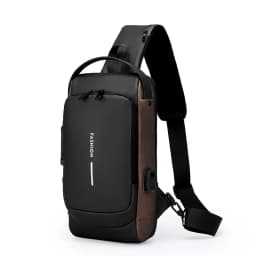 Password Lock Chest Bag, Anti-Theft Waterproof USB Charging Port, Multifunctional Sports Single Shoulder Crossbody Riding Bag