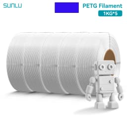SUNLU 5KG PLA/PETG/ High Speed Matte PETG Filament 1.75mm 1KG Without Tray 3D Printer Filament for 3D Printer,Refll Filament