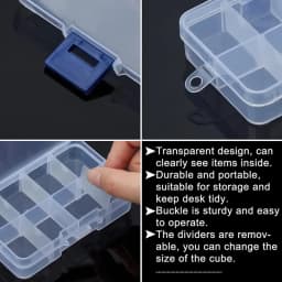 1/5/10Pcs Ultra-Portable Clear Bead Organizer Cases10-Compartment Snap Closure Organizer Box Durable Plastic Storage for Jewelry