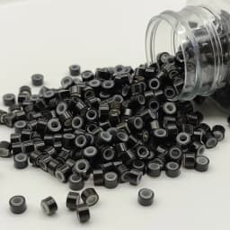 1000Pcs Hair Extentions Micro Rings Links Beads 5mm Silicone Lined Beads for Human Hair Extensions Tool-Multi-colored