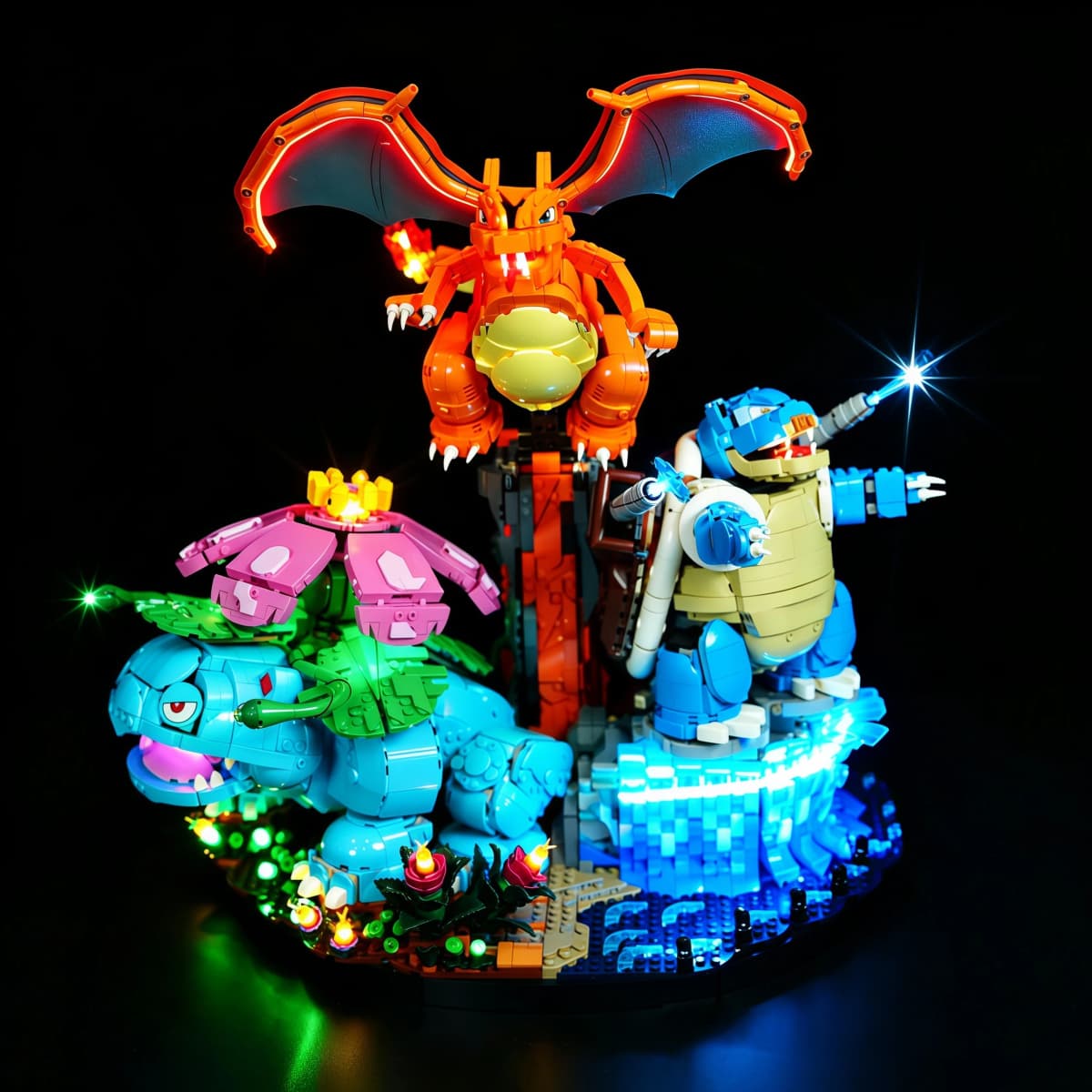 HPROSPER 5V LED Light (No Model) For LEGO 72153 Venusaur, Charizard and Blastoise Decorative lights With battery box
