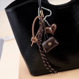 Maillard Braid Rope Pendant Exquisite Leather Mini Bag Pendant Charm Women Luxury Bag Key Chain Mobile Phone Decor