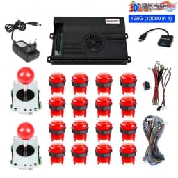 128GB 3D Pandora Saga Box EX2 10000 in 1 DIY Kit Arcade  Game Console 8 Way Joystick Led Lights Button Cabinet Bartop 2 Playes