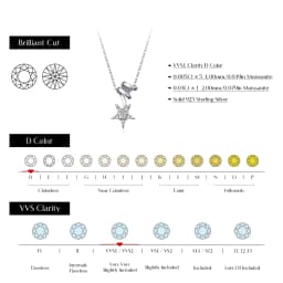 MODIAN Lab Diamond Moissanite Double Layer Stars Necklace 925 Sterling Silver Twist Line Pendant Necklace For Women Fine Jewelry