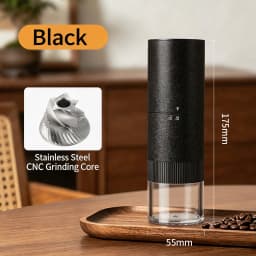NEXBOR STREAM 2026 New Upgraded Portable Electric Coffee Grinder with 420 Stainless Steel Burrs - 40 Adjustable Grind Settings