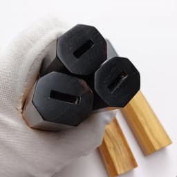 1piece Olive Wood + Ebony Octagonal Knife Handle for DIY Semi-finished Damascus Knife Handle Material Kitchen Knife Handle