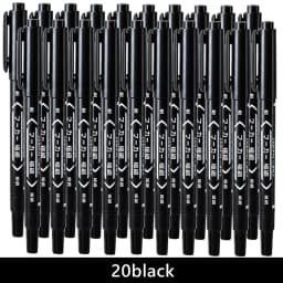 3/50/100Pcs/set Oil Double Tip Art Black Permanent Paint Marker Pen for Plastic Wood Stone Metal Glass Doodling Marking Graffiti