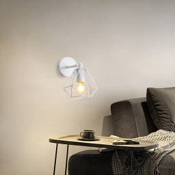 Industrial Loft LED Wall Lamp Lampshade Vintage Cage Wall Light Wall Sconce Fixture for Bedroom Living Room Home Indoor Lighting