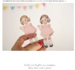 MQStyle 6Sheets/Pack New DIY Scrapbook Paper Cute Curly Doll Diary Stickers Decoration Sticker Paper H0190