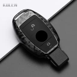 ABS Carbon Fiber Style Car Key Case Cover For Mercedes Benz A B C E Class GLS GLA GLK GLC CLS CLA AMG W204 W205 W212 W463 W176
