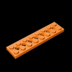 Gobricks GDS-699 Technical, Plate 2 x 8 with 7 Holes compatible with lego 3738 pieces of children's toys Building Blocks