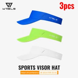WRELS 1/2/3pcs Summer Sun Protection Empty Top Hat Breathable Sweat Absorbing Sun Visor Caps Outdoor Sport Running Tennis Caps