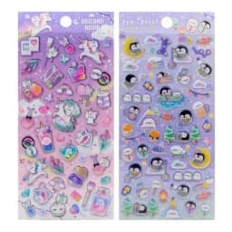 3 pcs/6 pcs Sweet Pets Room Cartoon Candy Crystal Stickers Scrapbooking Diy Journal Stationery Sticker Cute Deco School Supplies