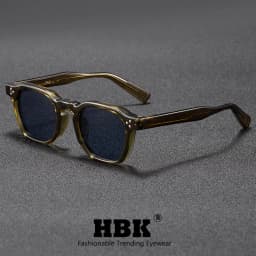 HBK Fashion Retro Men Sunglasses Classic Square Frame Design Sun Glasses Women Outdoor Travel Party Business Festival Gift