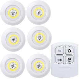 Dimmable LED Under Cabinet Light with Remote Control Battery Operated LED Closets Lights Wardrobe Bathroom Lighting Night Light