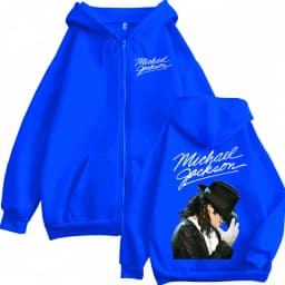 Michael Jackson 90's Classics Zipper Hoodies Men Women Clothing Rock Fashion Zip Up Pullovers Casual Loose Fleece Sweatshirts