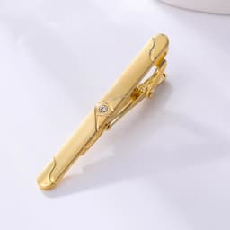 1Pcs Fashion Tie Clip for Men Copper Simple Bar Clasp Practical Mens Classic Tie Clips Clamp Pin Jewelry Necktie Wedding Gift