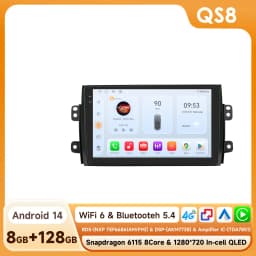 Hizpo Android Car Radio for Suzuki SX4 2006-2013 Fiat Sedici 2005-2014 Multimedia Video Player Navigation 2din Carplay Stereo BT