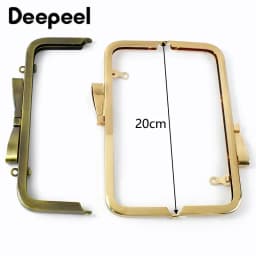 1-5Pcs Deepeel 20cm Metal Bag Handle Square Purse Frame Smooth Kiss Clasp with Screw Handbag Sewing Bracket Bags Accessories