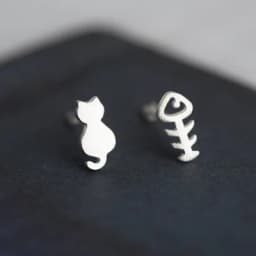 Silver Plated Creative Ear Hole Earrings for Women Prevent Korean Style Stud Earrings Allergy Earrings Fine Jewelry Accessories