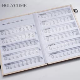 Jewelry Tool Template CustomComparison Chart CZ 5A Selectable Diamond Carat Dealer Tools Kit Set Reference for Ring Measurement