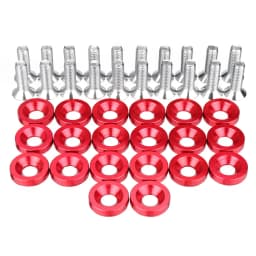 20pcs M6 Aluminum Car Modified Hex Fasteners Fender Washer Bolts JDM Bumper Engine Concave Screws Universal