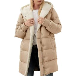 Women's Clothing Solid Warm Fleece Hooded Cotton Coat Long Sleeves Double-sided Velvet Slim Fit Elegant Cardigan Outerwear Top