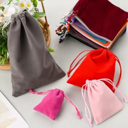 10Pcs Mini Velvet Drawstring Jewelry Pouches Reusable Gift Storage Bags For Rings Bracelets Earrings Small Accessories Packaging
