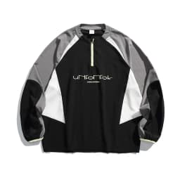 Contrast Color Design Quick Dry Half-zipper Cycling Hoodies Summer Man High Street Outdoor Tactical Long Sleeve Tops
