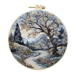 Nature Scenery Embroidery Kit for Beginners with Pattern Needlepoint Starter Kits for Adults Starter Embroidery Set