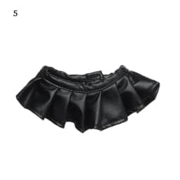 20cm Fashion Doll PU Leather Jacket Doll Hat Skirt Suit Clothing Gifts Plush Doll's Clothes Outfit Accessories for Idol Dolls