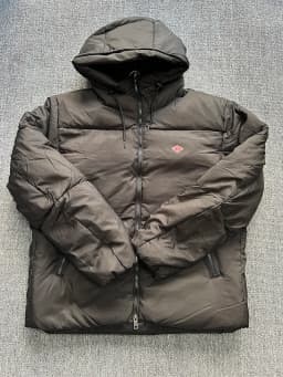 Thickened Outdoor down Jacket Hooded Windproof High Fluffy Fabric Cold Resistant Polyester Fiber Long Sleeve Zipper Cl...
