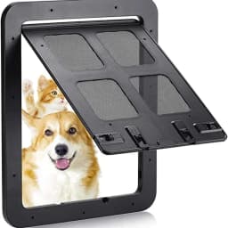 Pet Door New Safe Lockable Magnetic Screen Outdoor Dogs Cats Window Gate House Enter Freely Fashion Pretty Garden Easy Install