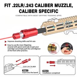 22LR 22 LR 40S&W 30-30 .25 .27 7mm 6.5mm 177 7.62 300win 12GA 45ACP 223rem 9mm Laser Training Bullet Bore Sight Dry Fire Laser