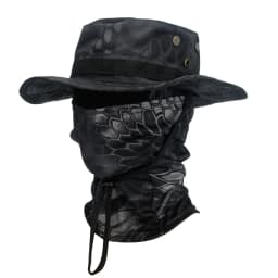 2Pcs/Set Wide-brimmed Hat Balaclava Mixed Set Men Sunscreen Boonie Cap Outdoors Hiking Camping Fishing Hat Sun Hat Fisherman Hat
