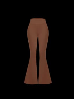 Spring and Summer Solid Color Bell Bottom Pants, Women's Casual High Waisted Taboo Pants, Elastic Waistband