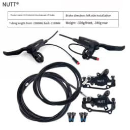 NUTT 2 Piston E-Bike Disc Brake Set Power Off Bicycle Hydraulic Disc Brake For E-Bike Scooter Mtb Folding Bike
