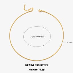 Hot Classic Unisex Flat Snake Chain Choker Necklace For Women Stainless Steel Herringbone Gold Silver Color Fashion Jewelry Gift