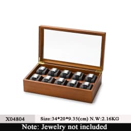 Oirlv 10 Grids Solid Wood Jewelry Organizer Box Watch Holder Storage Case Watch Display Box For Man Women regalos para hombre