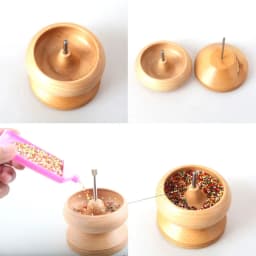 Bead Loader Beading Spinner Quickly Beading Bowl for DIY Seed Beads Waist Beads Bracelets Spin Beading Bowl Bead Spinner