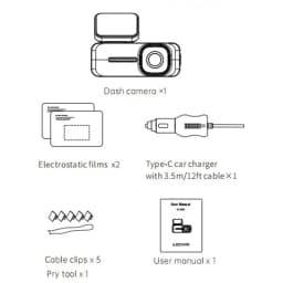 AZDOME M200 Dash Cam English Voice Control 2K Car DVR WiFi Camera for Vehicle Night Vision G-Sensor 24H Parking Monitor