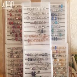 Pandora Store Bead Charm Bars Display Holder Tray Box Bracelet Trollbeads Jewelry Storage Organizer Container Acrylic Show Case
